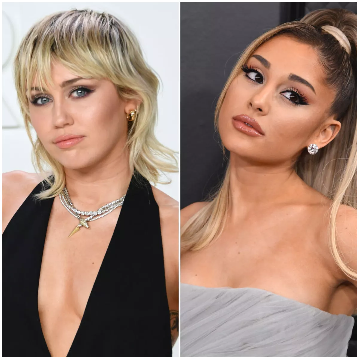 Miley Cyrus y Ariana Grande.