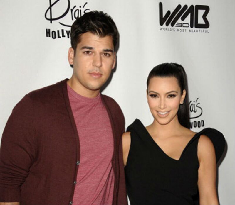 Kim Kardashian y Rob en una fiesta de cumpleaños de la famosa en 2012.