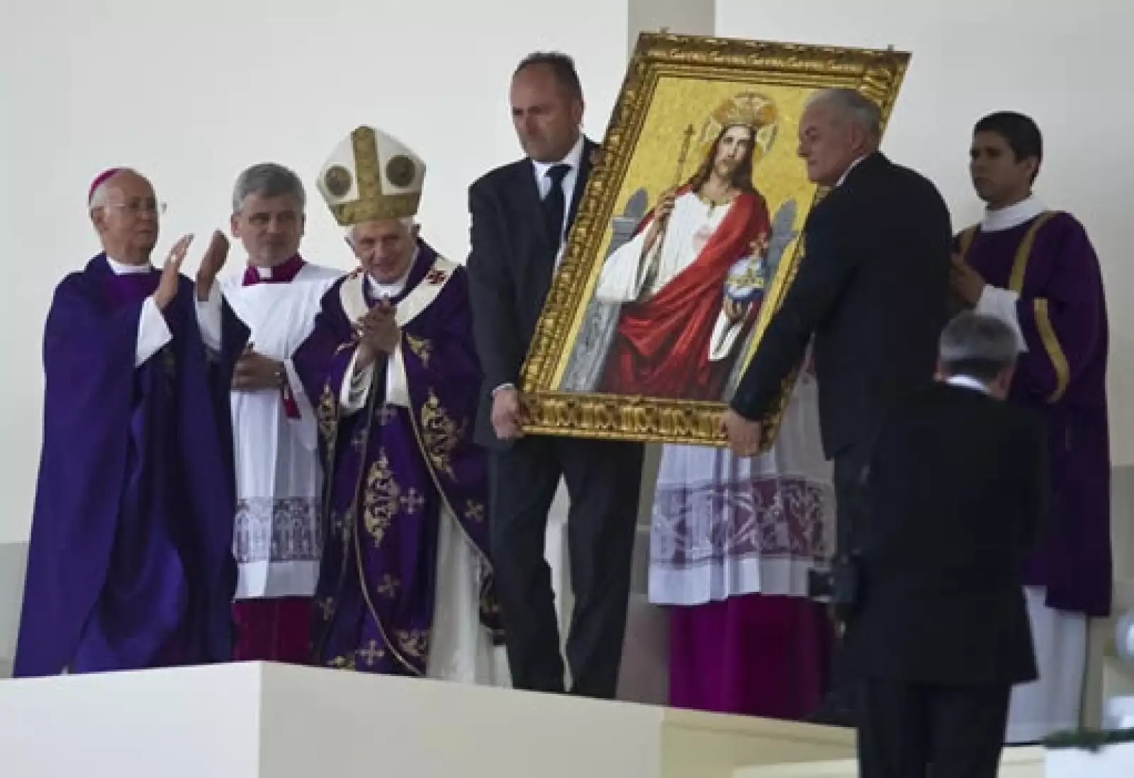 misa, benedicto, papa, cristo, cuadro, guanajuato, mexico