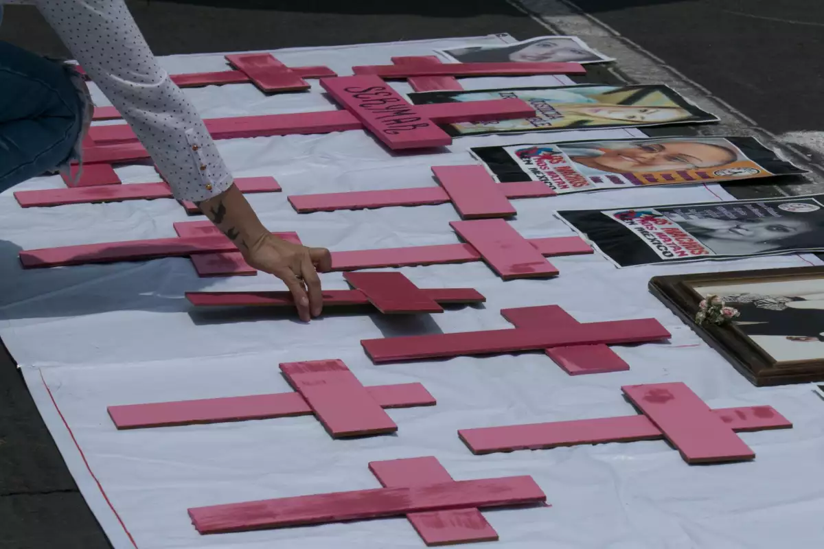 Protesta por feminicidios en México