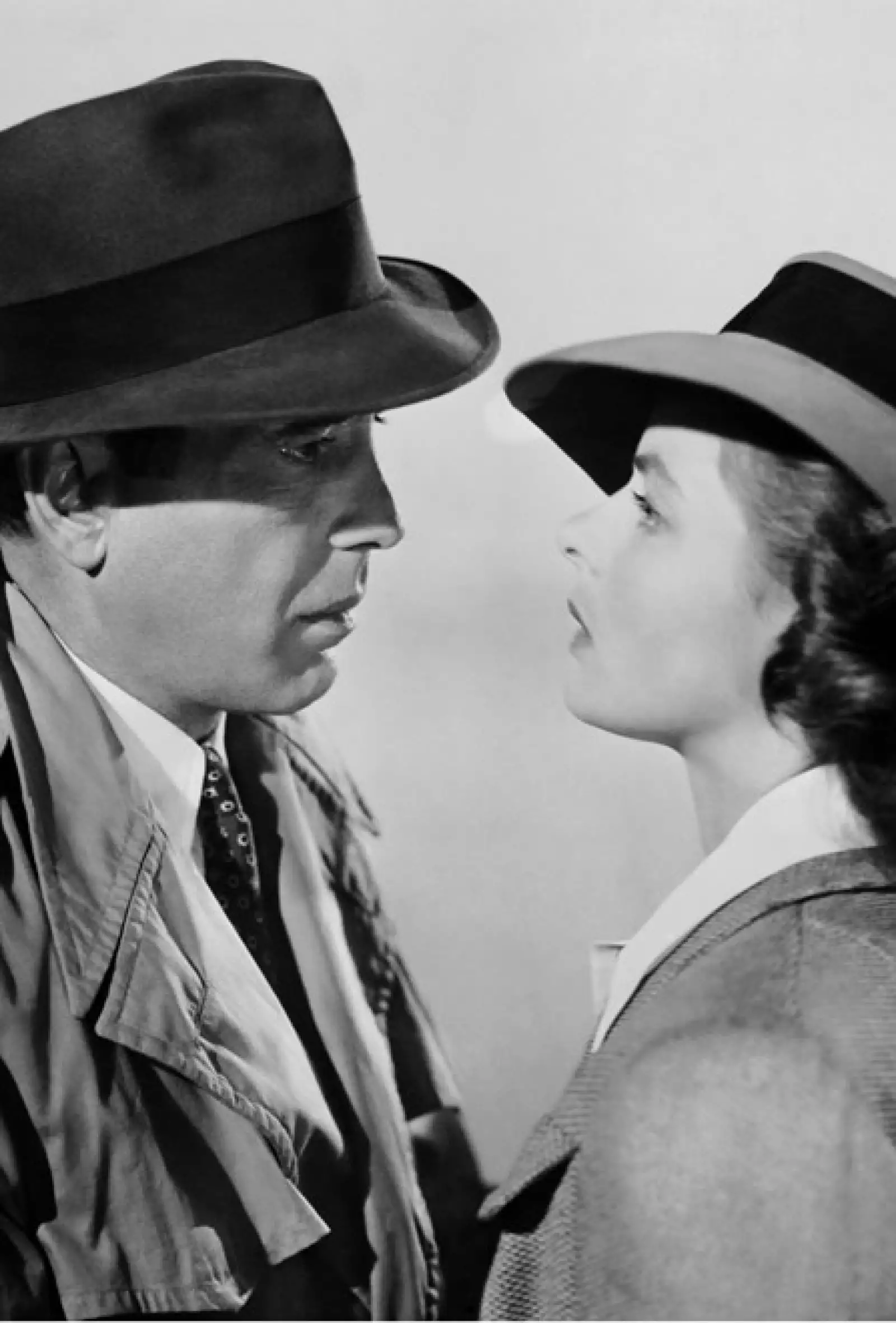 Humphrey Bogart e Ingrid Bergman en Casablanca
