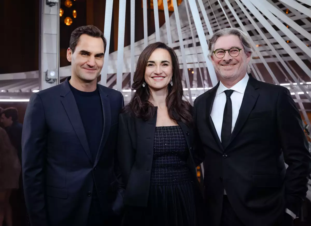 Roger Federer, Berta De Pablos y Benoît Gouez