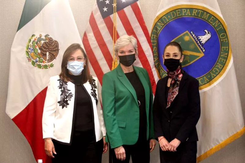 Secretarias de Energía de México y EU, y Claudia Sheinbaum