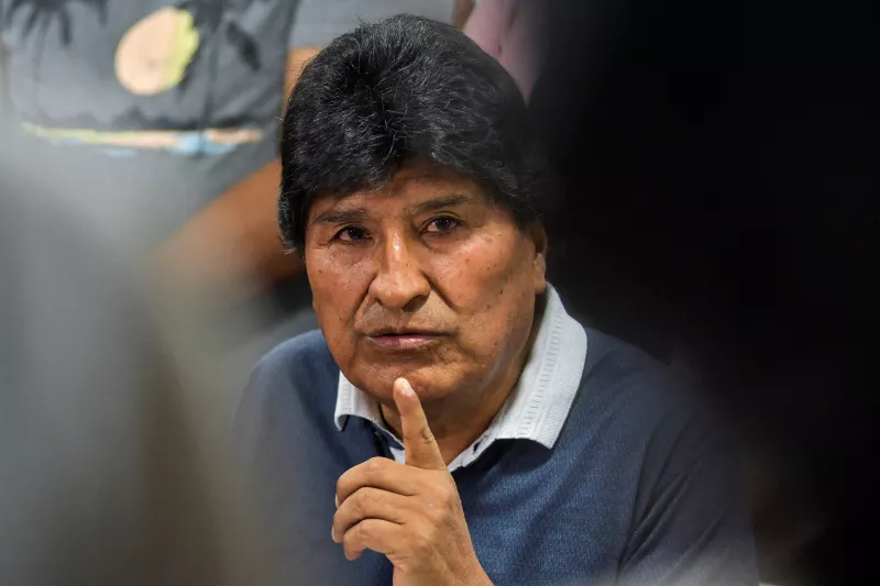 El expresidente de Bolivia, Evo Morales, habla durante una conferencia de prensa en Cochabamba, Bolivia, el 4 de octubre de 2024. 