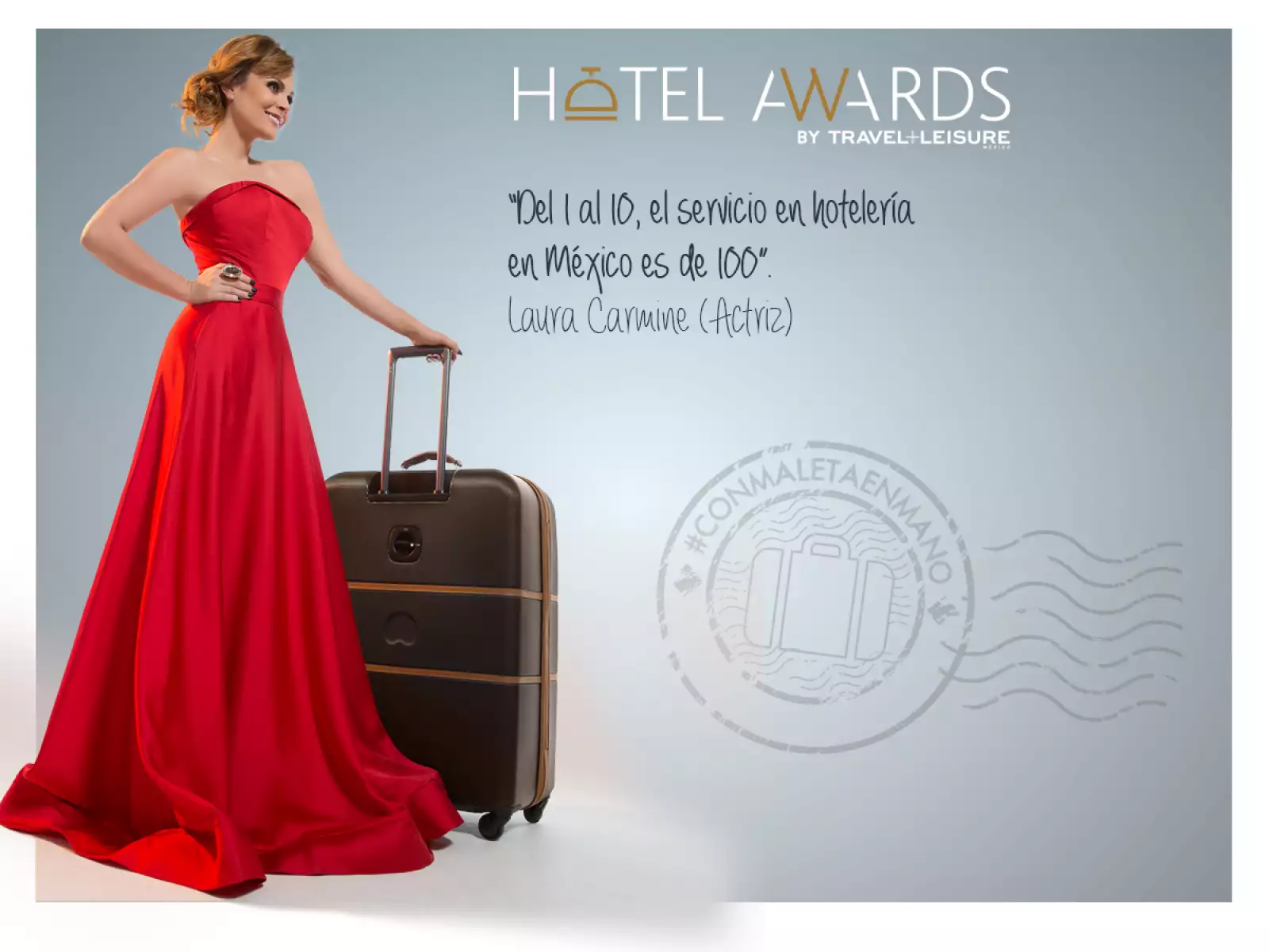 Laura Carmine, actriz. #ConMaletaEnMano