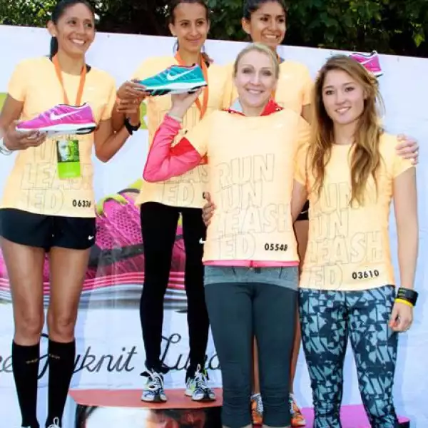 Patricia Retiz, Katya García, Alejandra Jacobo, Paula Radcliffe y Matilde Álvarez
