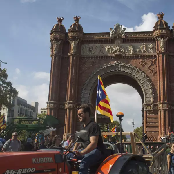 Situation outside Parliament of Catalonia in Barcelona