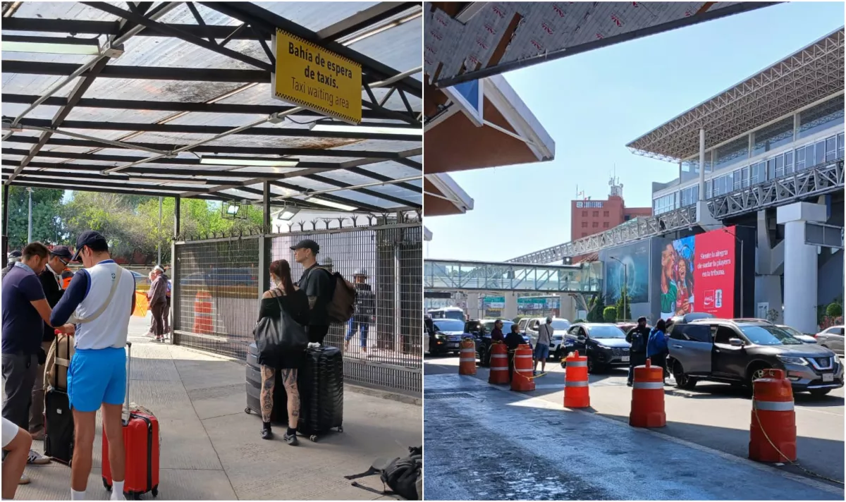 El dilema en el AICM: pagar el doble por un taxi oficial o caminar varios metros con maletas para tomar Uber