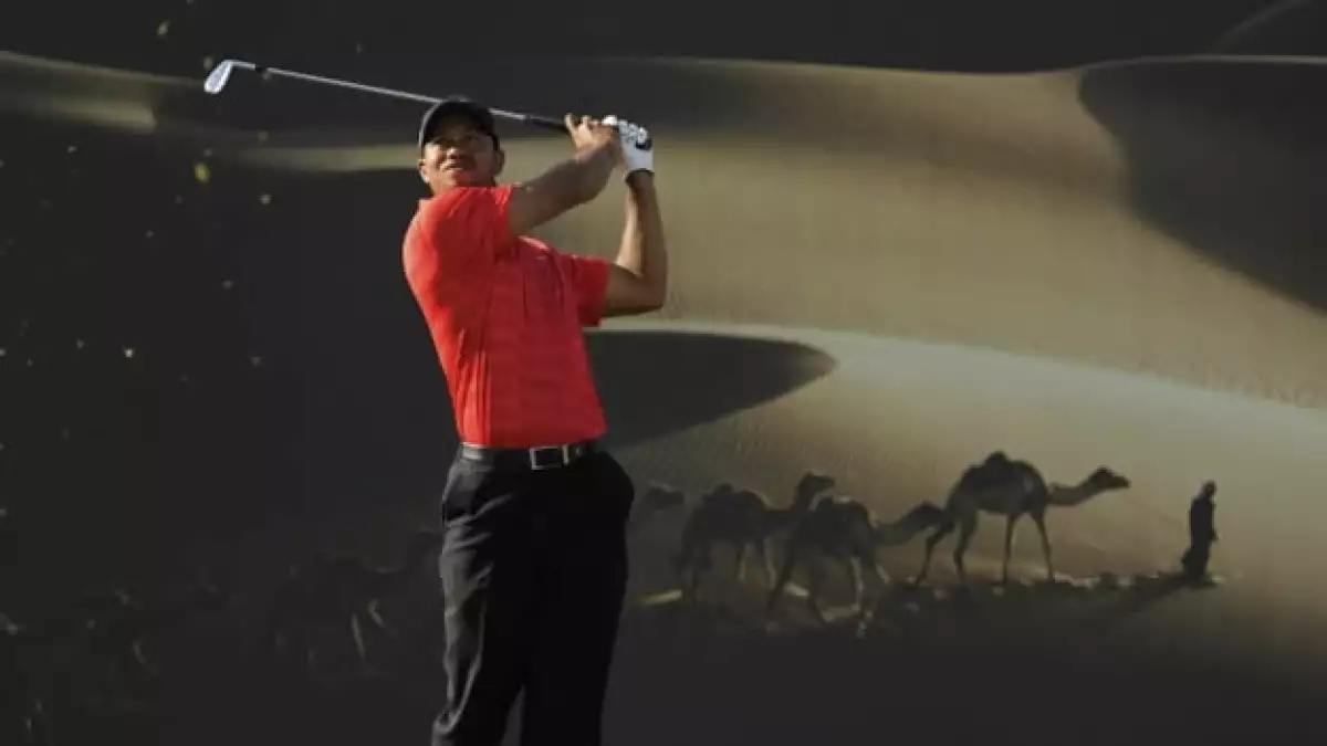 tiger woods en el campeonate de abu dabi