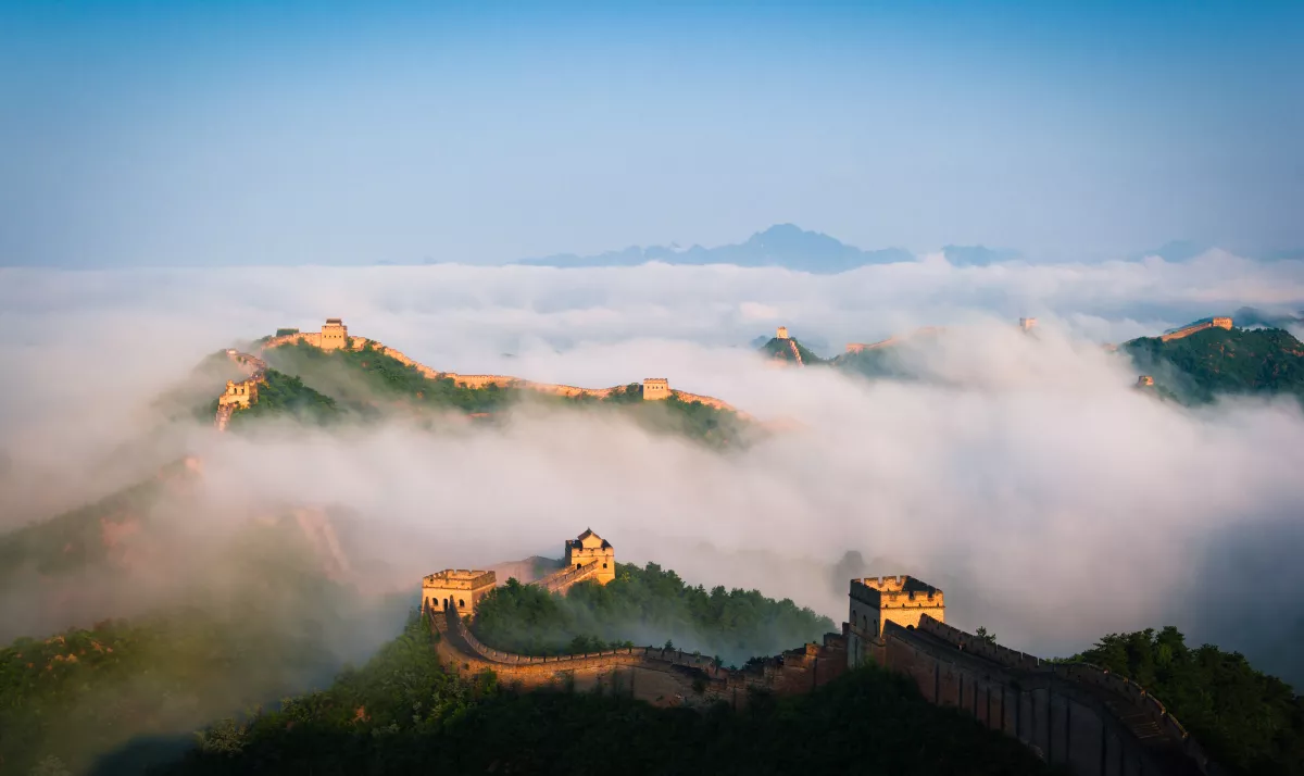 The Jingshanling Great Wall in the Seas of clouds