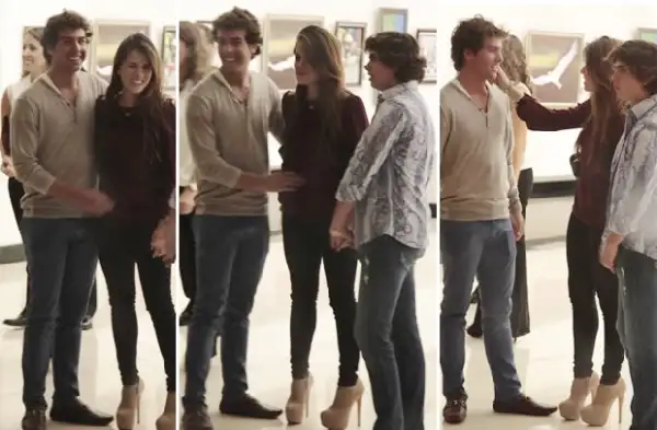 Iñaki y Paulina estuvieron muy cariñosos.
