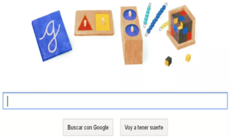 El doodle reemplazó sus letras tradicionales por varios juguetes educativos. (Foto tomada de Google.com)