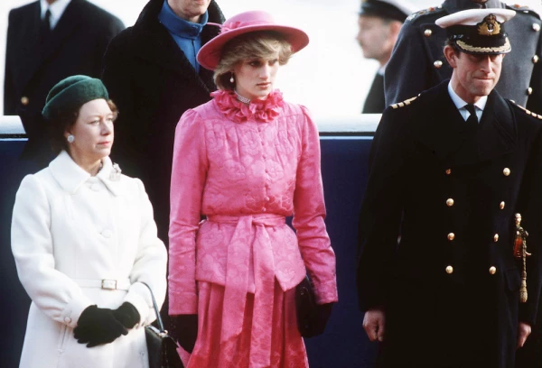 Princesa Margarita, Diana de Gales y príncipe Carlos