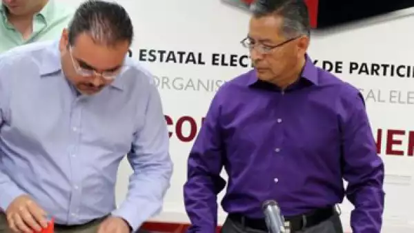 El aspirante independiente (der) confía en que el instituto electoral le otorgue la candidatura. (Foto: IEEPCO/Cortesía)