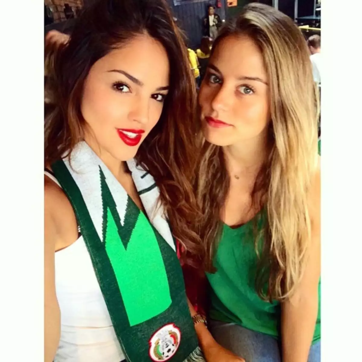 La actriz expresÃ³ su respaldo a la SelecciÃ³n Mexicana con esta imagen en su cuenta de Instagram.