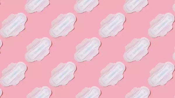 Women's,Pads,Pattern.,Feminine,Hygiene,Items.