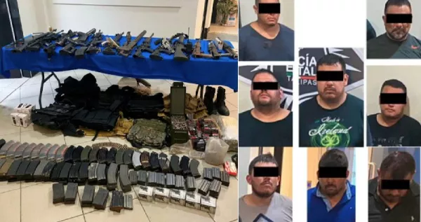 La Fiscalía de Tamaulipas dio a conocer las imágenes de los detenidos.