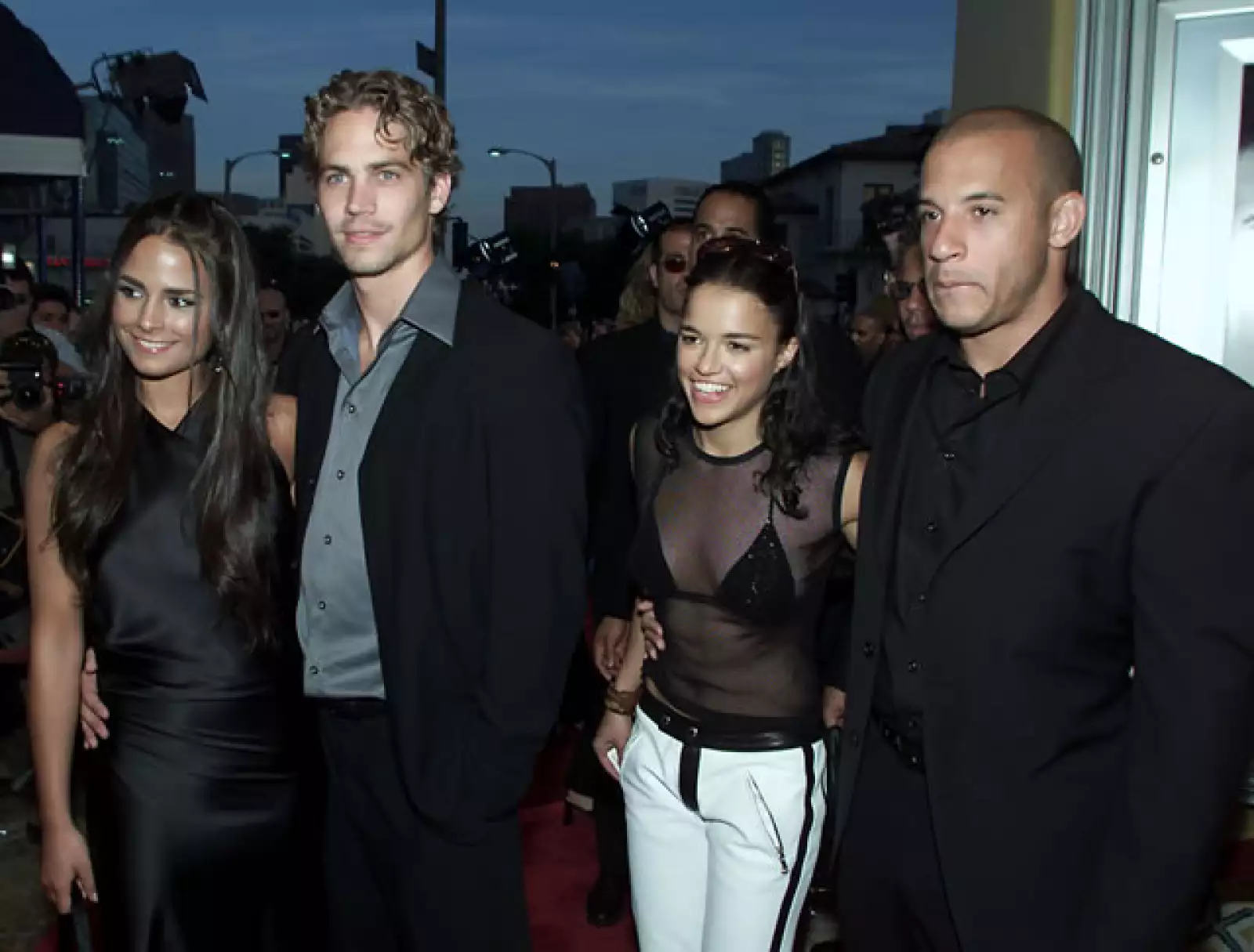 En 2001 durante la premiere de la primera versión de `Rápido y Furioso´ junto a Jordana Brewster, Michele Rodríguez y Vin Diesel.