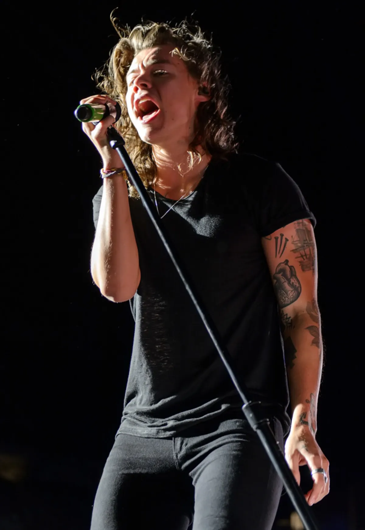 En su concierto ayer en Chicago.