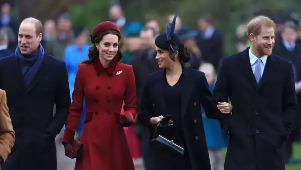 The Royal Family Attend Church On Christmas Day