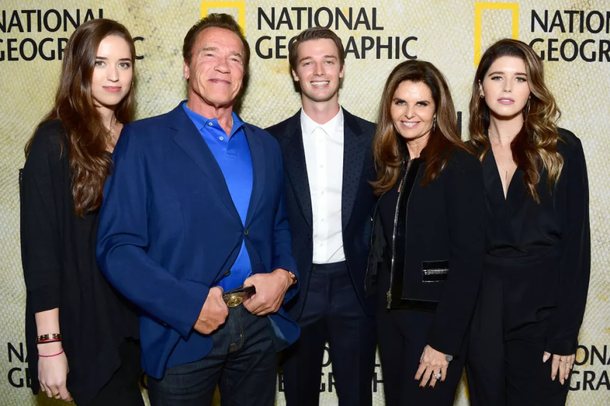 Christina Schwarzenegger, Arnold Schwarzenegger, Patrick Schwarzenegger, Maria Shriver y Katherine Schwarzenegger 