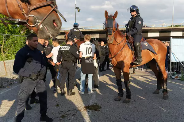 Fans Watch the UEFA Champions League Final Between Liverpool and Real Madrid in Paris