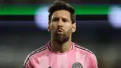 Lionel Messi, del Inter Miami CF, reacciona durante el partido de la MLS entre el Columbus Crew y el Inter Miami CF en el ScottsMiracle-Gro Field, el 27 de septiembre de 2026 en Columbus, Ohio.