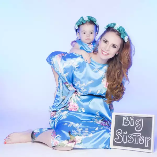 Andrea, durante la dulce espera de Federico.