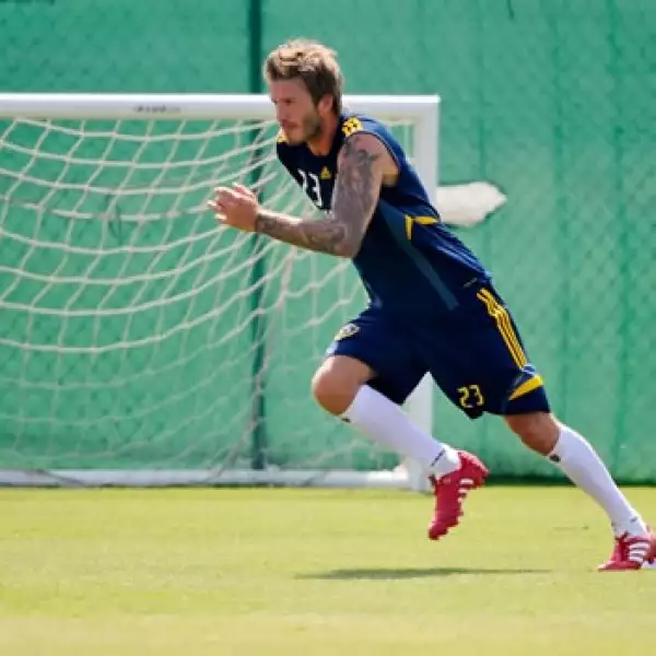beckham entrena con el AC Milan