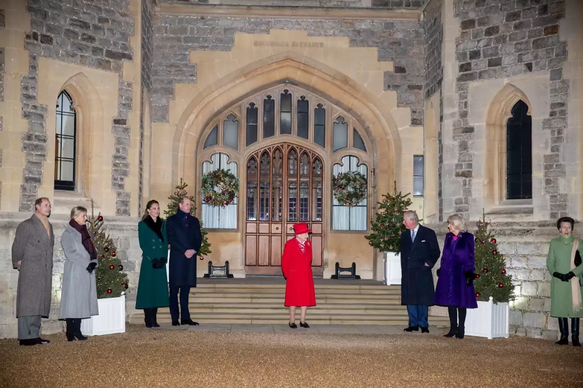Príncipe Eduardo, Sophie Wessex, Kate Middleton, príncipe William, reina Isabel II y la princesa Ana