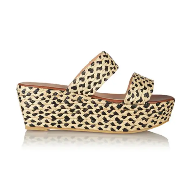 Robert Clergerie: Frazziap Raffia Platform Sandals. Precio en punto de venta. net-a-porter.com (Envíos a México)