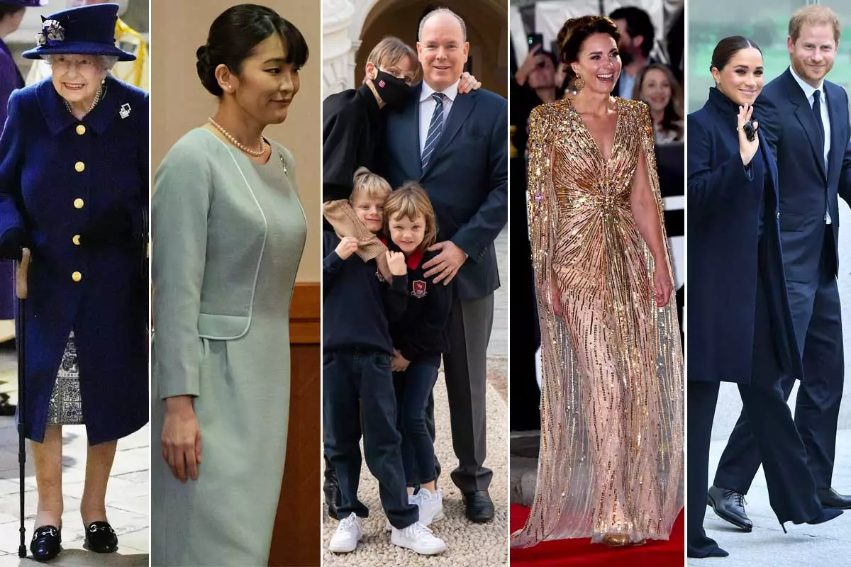 Reina Isabel II, Princesa Mako, Charlene y Alberto de Mónaco, Kate Middleton, Meghan y Harry