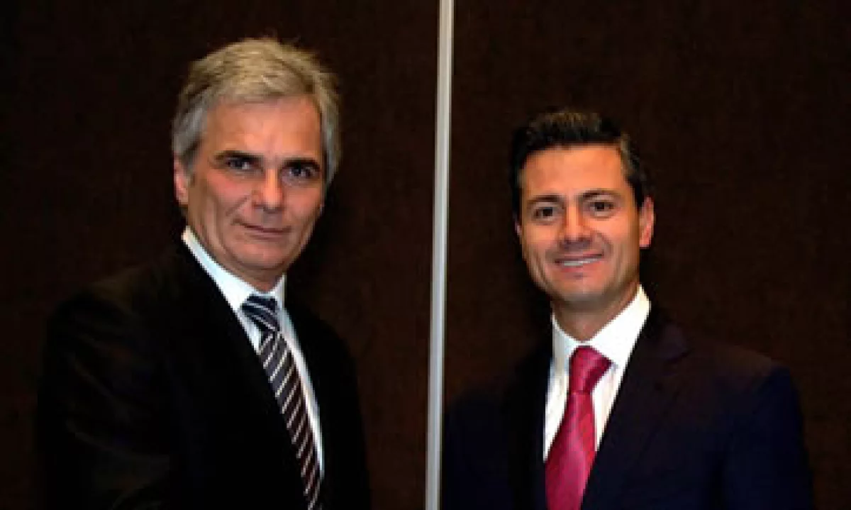 El presidente Peña Nieto invitó al canciller federal de Austria (izquierda) a que visite México pronto. (Foto: Reuters)