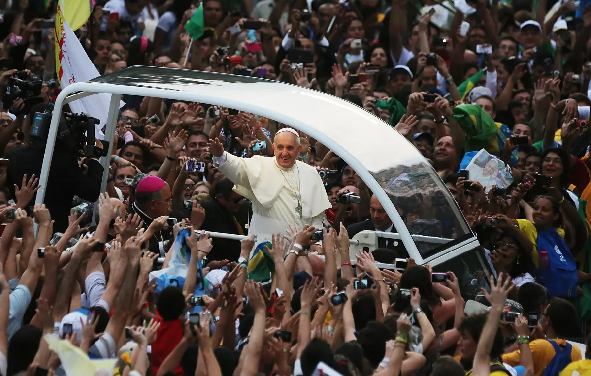 Pope Attends Welcome Ceremony In Rio De Janeiro