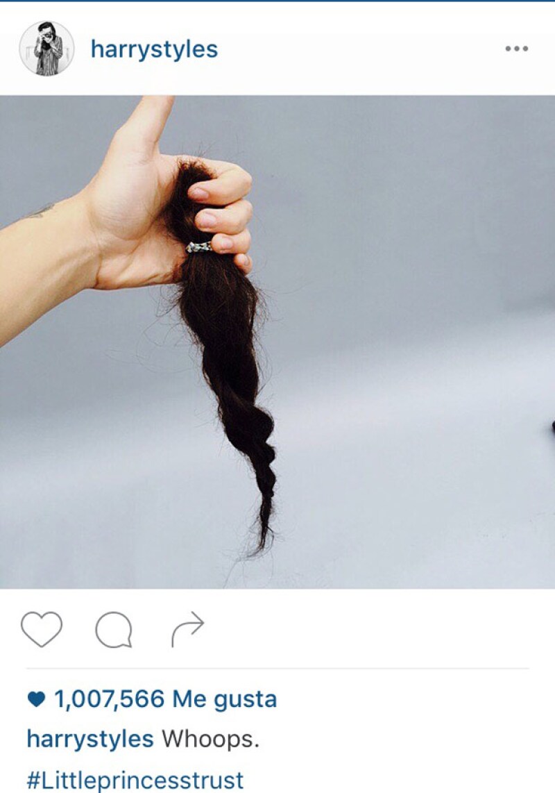 Esta es la foto en la que Harry anunció su nuevo look.
