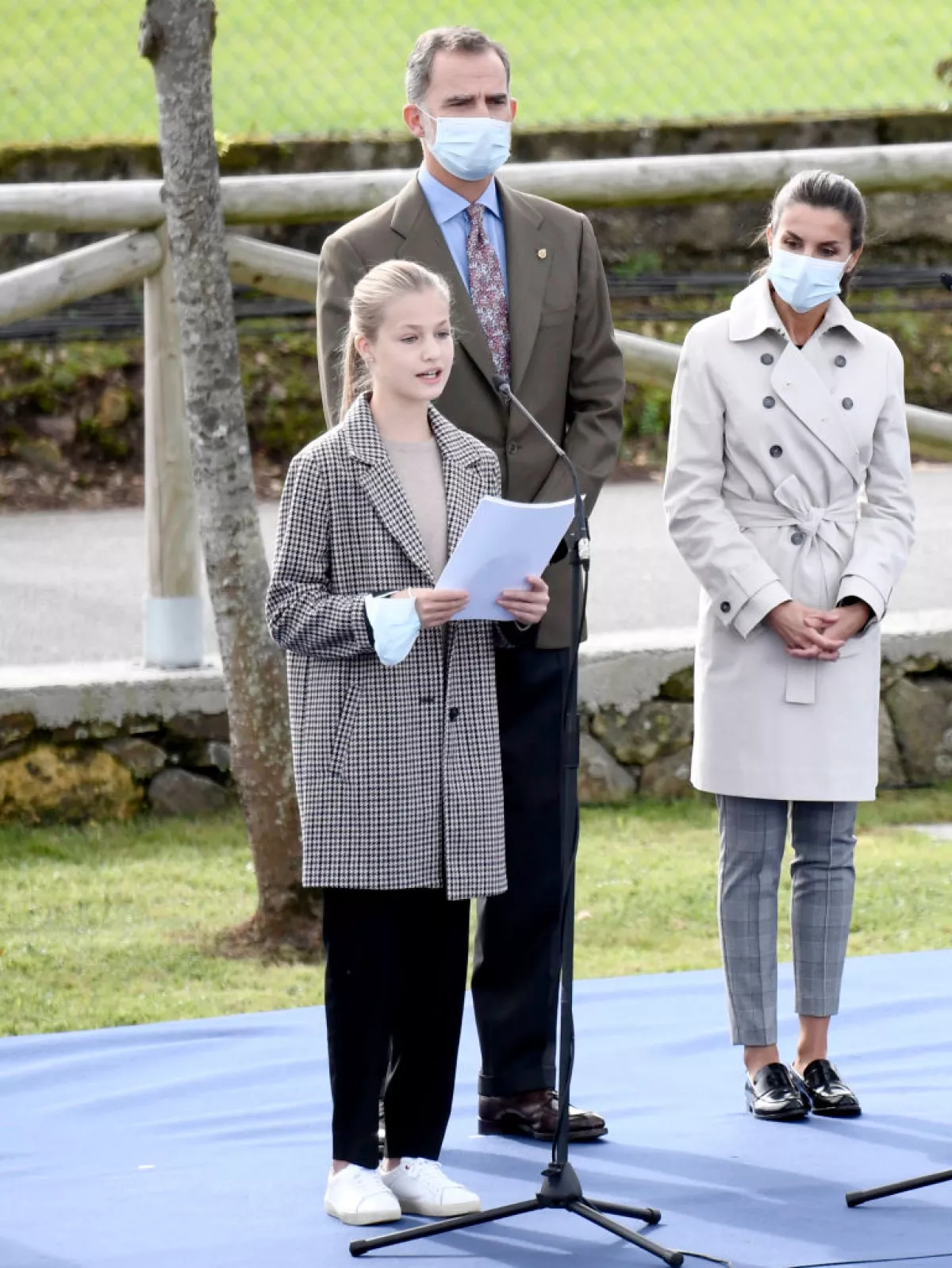 Princesa Leonor, rey Felipe VI y la reina Letizia