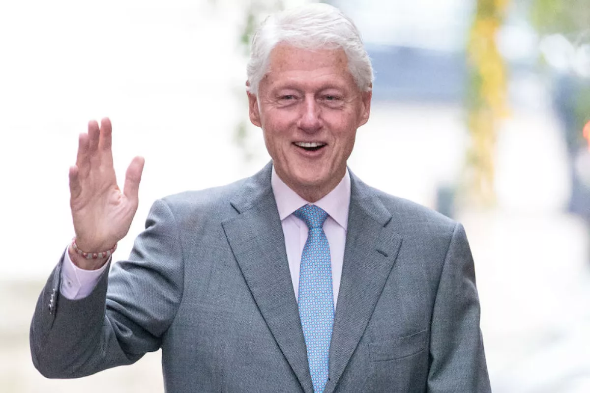 Former US President Bill Clinton Visits Downing Street To Discuss Northern Ireland
