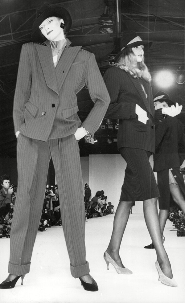 Fashion Women 1981 Model's Wearing Mary Quant Mini Skirt Fashions At The Savoy.