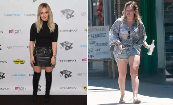El antes y después de Hilary Duff es muy evidente.