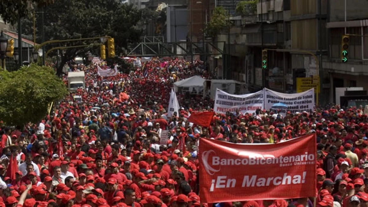 marcha a favor de chavez