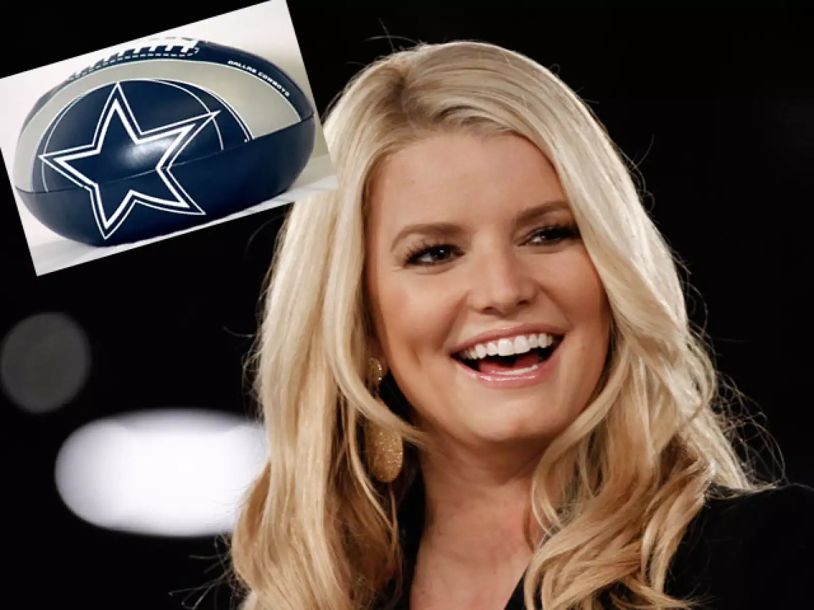 Jessica Simpson apoya a los Vaqueros de Dallas.