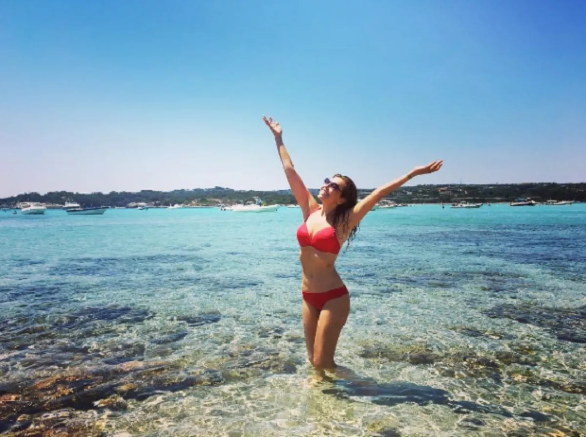 La cantante está disfrutando de sus vacaciones.
