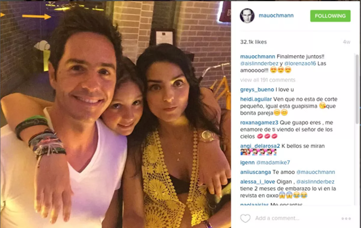La relación entre Lorenza y Aislinn es estupenda, Mauricio mismo lo ha revelado.