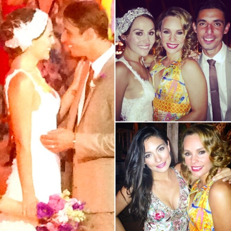 Fue Jessica Coch quien publicó imágenes con los novios y con Ana Brenda, así como un momento romántico de los ya esposos.