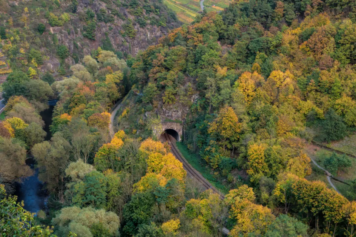 Imagen de stock de vías de tren 