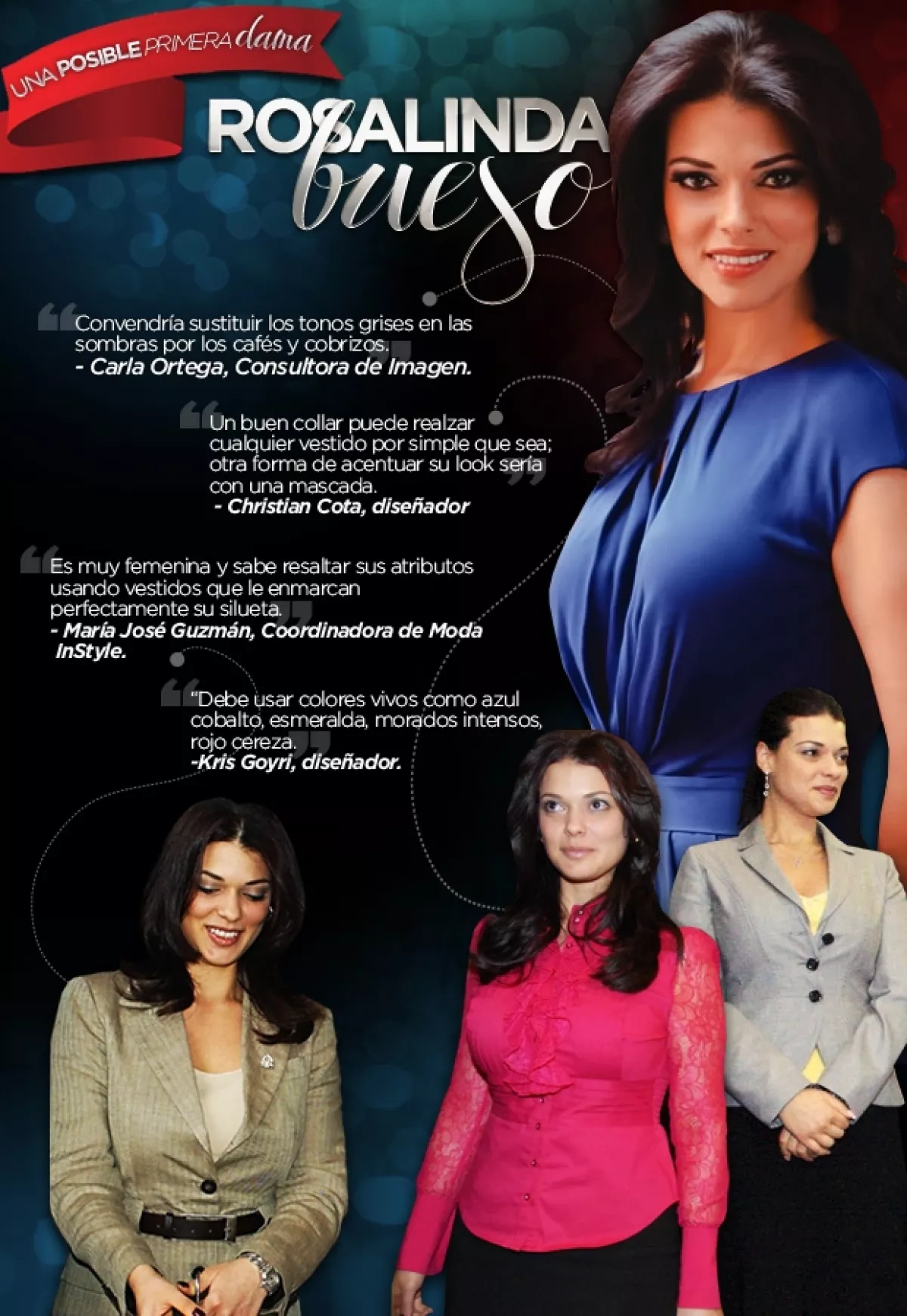 Rosalinda Bueso es la novia del Jefe de Gobierno del Distrito Federal, Marcelo Ebrard. (Diseño: Gabriela Aguirre)