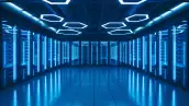 Futuristic Data Center Server Room