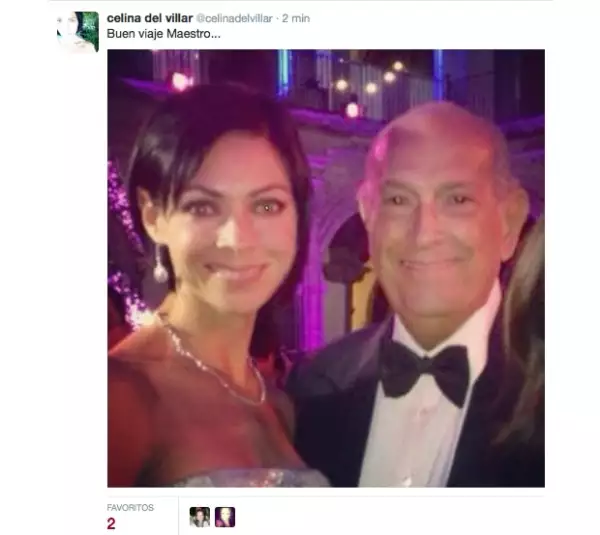 Celina del Villar compartió una foto con el diseñador.
