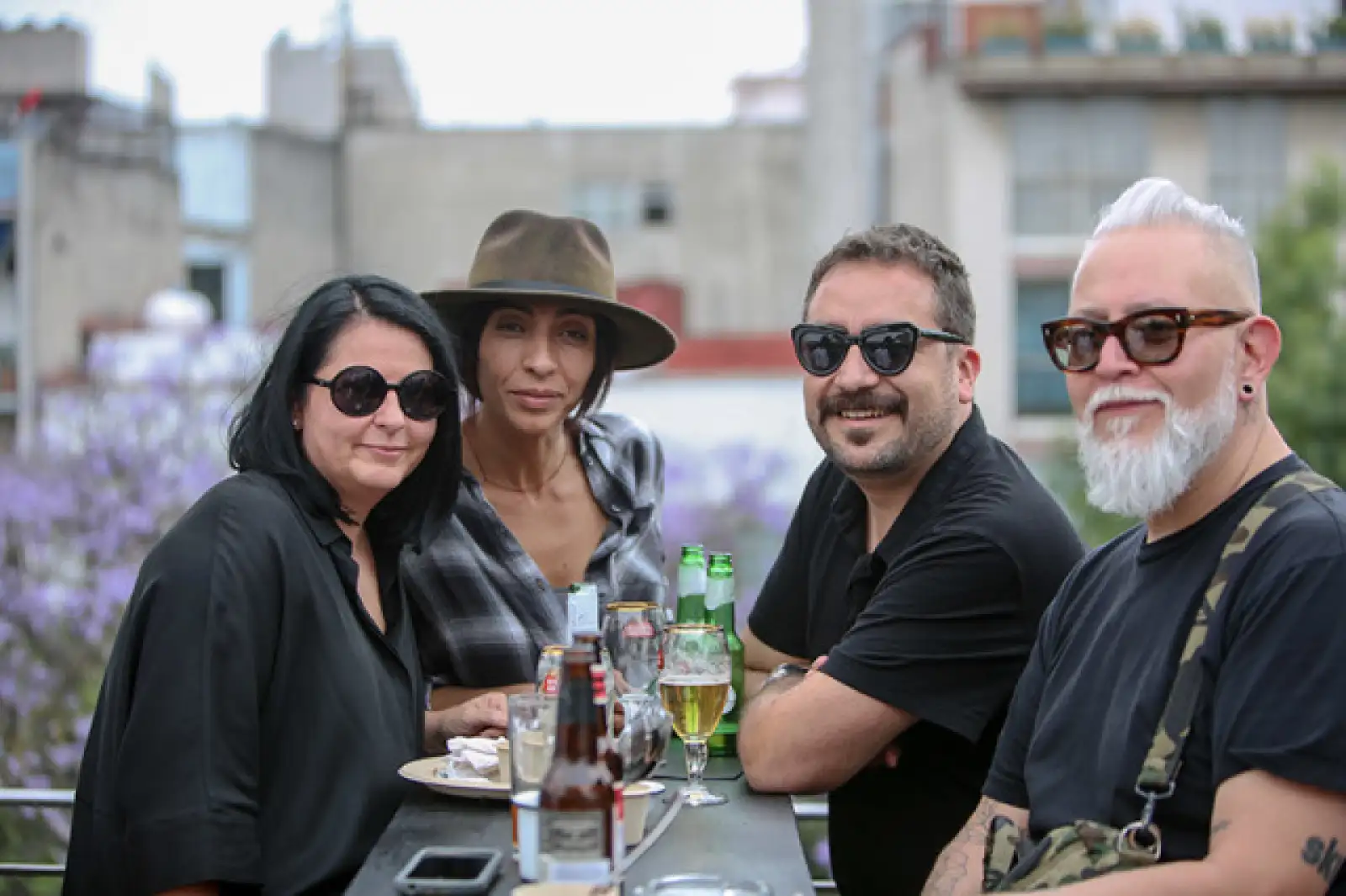 Collette Decroux, Cynthia Araf, Juan Carlos Campos y Mijangos