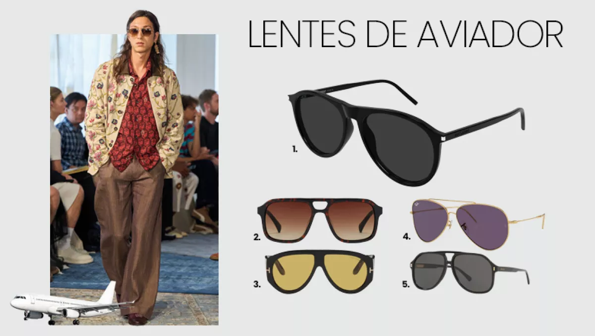 Lentes de aviador en tendencia 2026